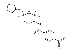 4-nitro-N-(2,2,6-trimethyl-6-pyrrolidin-1-ylmethyl-tetrahydro-pyran-3-yl)-benzamide结构式