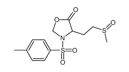 3-(4-methylphenyl)sulfonyl-4-(2-methylsulfinylethyl)-1,3-oxazolidin-5-one结构式