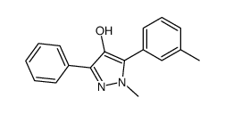 1-methyl-5-(3-methylphenyl)-3-phenylpyrazol-4-ol结构式