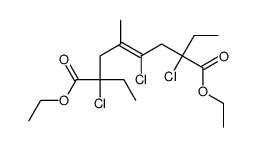 diethyl 2,4,7-trichloro-2,7-diethyl-5-methyloct-4-enedioate Structure