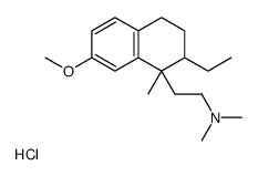 2-(2-ethyl-7-methoxy-1-methyl-3,4-dihydro-2H-naphthalen-1-yl)ethyl-dimethylazanium,chloride结构式
