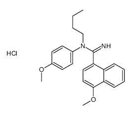 butyl-(4-methoxynaphthalene-1-carboximidoyl)-(4-methoxyphenyl)azanium,chloride结构式
