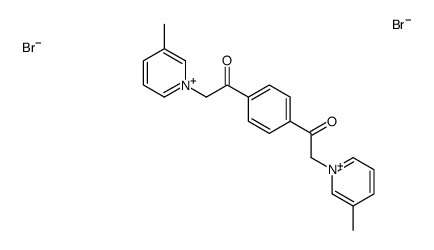 2-(3-methylpyridin-1-ium-1-yl)-1-[4-[2-(3-methylpyridin-1-ium-1-yl)acetyl]phenyl]ethanone,dibromide Structure