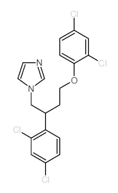 1H-Imidazole,1-[4-(2,4-dichlorophenoxy)-2-(2,4-dichlorophenyl)butyl]- Structure