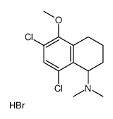 (6,8-dichloro-5-methoxy-1,2,3,4-tetrahydronaphthalen-1-yl)-dimethylazanium,bromide Structure