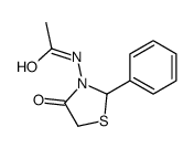N-(4-oxo-2-phenyl-1,3-thiazolidin-3-yl)acetamide结构式