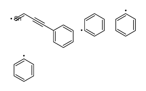 triphenyl(4-phenylbut-1-en-3-ynyl)stannane Structure