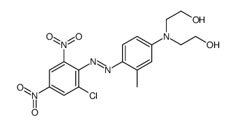 2-[[4-(2-chloro-4,6-dinitro-phenyl)diazenyl-3-methyl-phenyl]-(2-hydroxyethyl)amino]ethanol structure