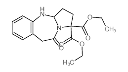 diethyl 5-oxo-2,6,11,11a-tetrahydro-1H-pyrrolo[2,1-b][1,3]benzodiazepine-3,3-dicarboxylate结构式