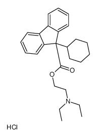 2-(9-cyclohexylfluorene-9-carbonyl)oxyethyl-diethylazanium,chloride结构式