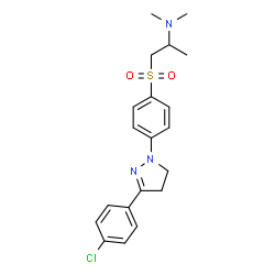 2-[[4-[3-(4-chlorophenyl)-4,5-dihydro-1H-pyrazol-1-yl]phenyl]sulphonyl]-N,N-dimethyl-1-methylethylamine结构式