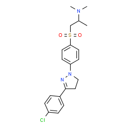 2-[[4-[3-(4-chlorophenyl)-4,5-dihydro-1H-pyrazol-1-yl]phenyl]sulphonyl]-N,N-dimethyl-1-methylethylamine structure