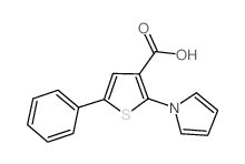 5-phenyl-2-(1H-pyrrol-1-yl)thiophene-3-carboxylic acid (en)3-Thiophenecarboxylic acid, 5-phenyl-2-(1H-pyrrol-1-yl)- (en)结构式