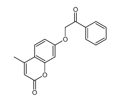 2H-1-Benzopyran-2-one, 4-methyl-7-(2-oxo-2-phenylethoxy)-结构式