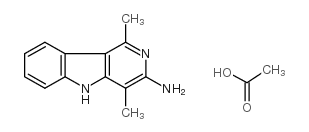 3-AMINO-1,4-DIMETHYL-5H-PYRIDO[4,3-B]INDOLE, ACETATE Structure