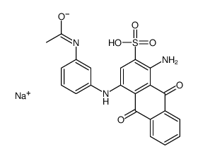 sodium 4-[[3-(acetylamino)phenyl]amino]-1-amino-9,10-dihydro-9,10-dioxoanthracene-2-sulphonate结构式