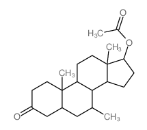 Androstan-3-one,17-(acetyloxy)-7-methyl-, (5a,7b,17b)- (9CI) Structure