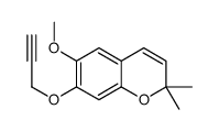 6-methoxy-2,2-dimethyl-7-prop-2-ynoxychromene结构式