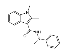α-Methyl-β-((1,2-dimethyl-3-indole)carbonyl)phenylhydrazine Structure