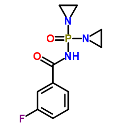N-[Bis(1-aziridinyl)phosphinyl]-m-fluorobenzamide Structure