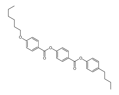 4-(Hexyloxy)benzoic acid 4-[(4-butylphenoxy)carbonyl]phenyl ester Structure