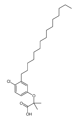 2-(4-chloro-3-pentadecylphenoxy)-2-methylpropanoic acid Structure