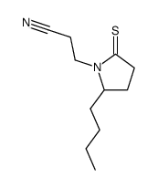 1-Pyrrolidinepropanenitrile,2-butyl-5-thioxo- Structure