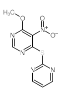 4-methoxy-5-nitro-6-pyrimidin-2-ylsulfanyl-pyrimidine Structure