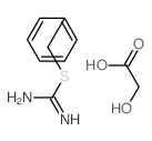benzylsulfanylmethanimidamide; 2-hydroxyacetic acid结构式