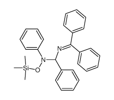 N-(((diphenylmethylene)amino)(phenyl)methyl)-N-phenyl-O-(trimethylsilyl)hydroxylamine结构式