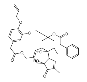 12-Deoxyphorbol-13-phenylacetate-20-(3-chloro-4-allyloxyphenylacetate) Structure