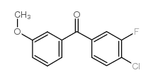 4-CHLORO-3-FLUORO-3'-METHOXYBENZOPHENONE structure