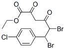 Hexanoic acid, 5,6-dibromo-6-[p-chlorophenyl]-2,4-dioxo-, ethyl ester structure