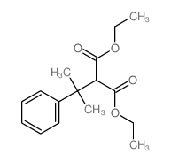 Propanedioic acid,2-(1-methyl-1-phenylethyl)-, 1,3-diethyl ester structure