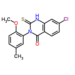 7-chloro-2-mercapto-3-(2-methoxy-5-methylphenyl)quinazolin-4(3H)-one Structure