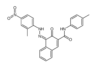 3-hydroxy-4-[(2-methyl-4-nitrophenyl)azo]-N-(p-tolyl)naphthalene-2-carboxamide结构式