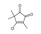 4-chloro-3,5,5-trimethyl-3-cyclopentene-1,2-dione结构式