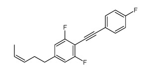 1,3-difluoro-2-[2-(4-fluorophenyl)ethynyl]-5-pent-3-enylbenzene Structure