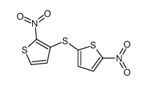2-nitro-3-(5-nitrothiophen-2-yl)sulfanylthiophene Structure