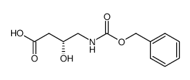 (R)-4-((Benzyloxycarbonyl)amino)-3-hydroxybutanoic acid Structure