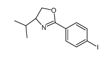 (4S)-2-(4-iodophenyl)-4-propan-2-yl-4,5-dihydro-1,3-oxazole结构式