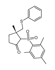 (R)-2-(mesitylsulfonyl)-3-methyl-3-((phenylthio)methyl)cyclopentanone Structure