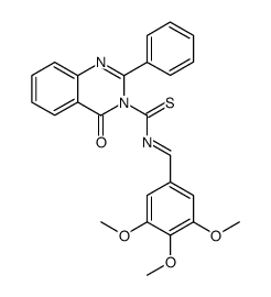 4-Oxo-2-phenyl-4H-quinazoline-3-carbothioic acid 1-(3,4,5-trimethoxy-phenyl)-meth-(E)-ylideneamide结构式