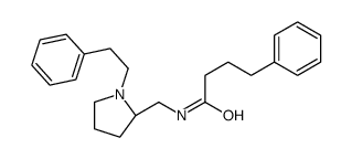 4-phenyl-N-[[(2R)-1-(2-phenylethyl)pyrrolidin-2-yl]methyl]butanamide Structure