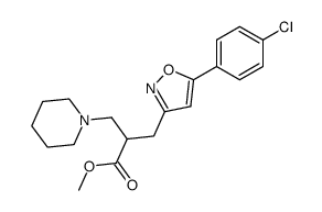 3-[5-(4-chlorophenyl)isoxazol-3-yl]-2-(piperidin-1-ylmethyl)propionic acid methyl ester结构式