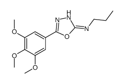 N-propyl-5-(3,4,5-trimethoxyphenyl)-1,3,4-oxadiazol-2-amine结构式