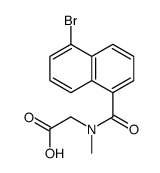 2-[(5-bromonaphthalene-1-carbonyl)-methylamino]acetic acid Structure