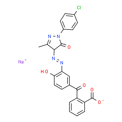 sodium 2-[3-[[1-(4-chlorophenyl)-4,5-dihydro-3-methyl-5-oxo-1H-pyrazol-4-yl]azo]-4-hydroxybenzoyl]benzoate structure