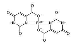 bis(1,2,3,6-tetrahydro-2,6-dioxopyrimidine-4-carboxylato-N3,O4)iron结构式