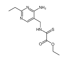 (2-ethyl-4-amino-pyrimidin-5-ylmethyl)-2-thio-oxalamic acid ethyl ester Structure
